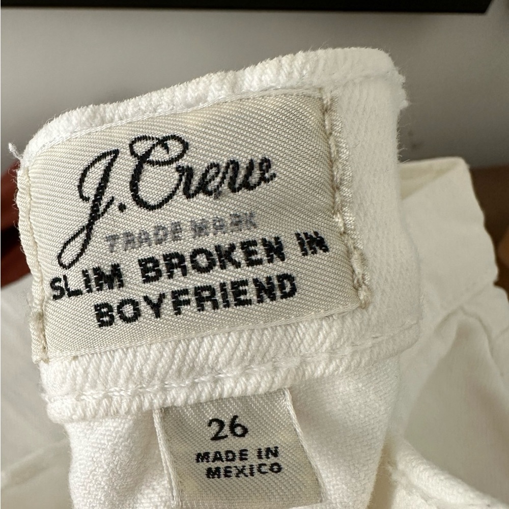 J. Crew trademark slim broken in boyfriend jeans, 26 - Picture 12 of 12